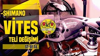 Shimano STEf51 Vites Teli Değişimi [upl. by Adikam]