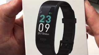 Unboxing Test Bracelet H Band AKASO Bracelet Montre cardio Podomètre Compatible iOS Android [upl. by Anaehr]