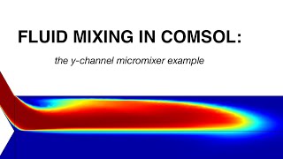 Microchannel Mixing in COMSOL [upl. by Sivraj]