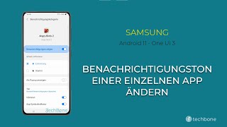 Benachrichtigungston pro App ändern  Samsung Android 11  One UI 3 [upl. by Eerrehc938]