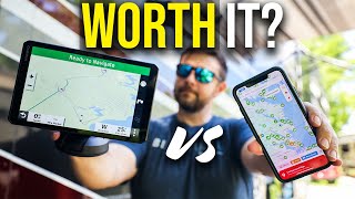 Why you SHOULD OWN a RV GPS Garmin RV890 vs iPhone GPS [upl. by Thorrlow]