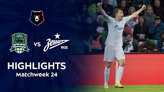 Highlights FC Krasnodar vs Zenit 23  RPL 201819 [upl. by Aicatsanna]