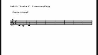 Melodic Dictation 2 Stepwise motion only Easy [upl. by Yssac]