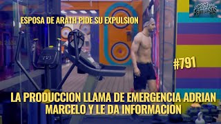 LA PRODUCCION LLAMA DE EMERGENCIA ADRIAN MARCELO Y LE DA INFORMACION LA CASA DE LOS FAMOSOS MEXICO 2 [upl. by Suoivart]