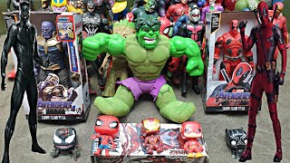 AVENGERS TOYS 105 Action FiguresUnboxingCheap PriceIronmanHulkThorSpidermanToys [upl. by Yot]