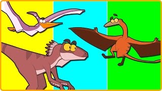 7 DINOSAURS WITH WINGS AND FEATHERS  Can They All Fly  Flying Dinosaurs  Dinosaur Cartoons [upl. by Segalman300]