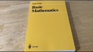 Basic Mathematics by Serge Lang [upl. by Doggett]