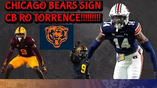 Chicago Bears Sign UDFA CB RO TORRENCE Arizona St [upl. by Ahsiner759]