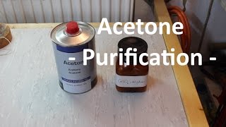 Purification and Drying Acetone [upl. by Adnohsat]