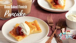 Finnish Oven Baked Pancake Recipe  Pannukakku [upl. by Nanyt]