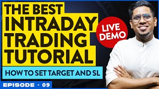 Live Demo How to Do Intraday Trading How to Set Target and SL Long and Short Sell Trades  E9 [upl. by Neelon]