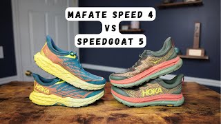 Hoka Speedgoat 5 vs Mafate Speed 4 [upl. by Aniratak]