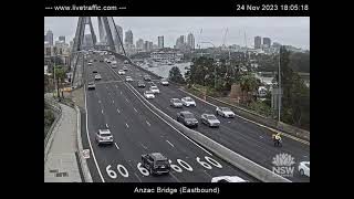 Anzac Bridge east Sydney  2023Nov24  Australia [upl. by Aicatsanna]