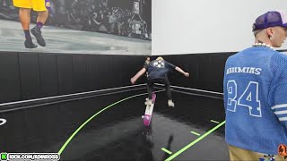 xQc does Skate tricks with Machine Gun Kelly [upl. by Olmsted]