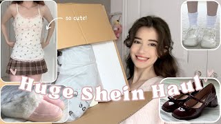 huge shein try on haul ♥ feminine  coquette style [upl. by Aniad]