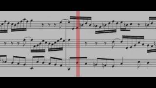 BWV 525 Trio Sonata No1 in Eflat Major Scrolling [upl. by Marchall]