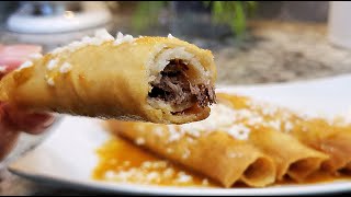 Shredded Beef Taquitos  Freezer Prep Flautas [upl. by Ulberto560]