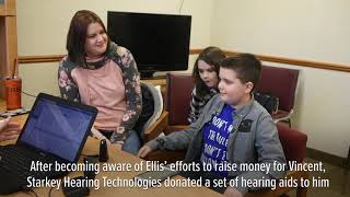 Hearingimpaired boy hears sounds using donated hearing aids for the first time [upl. by Yellac]