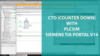 CTD COUNTER DOWN WITH PLCSIM  SIEMENS TIA PORTAL [upl. by Lienaj]