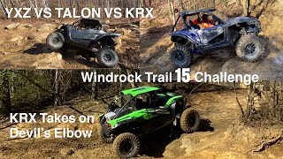 Yamaha YXZ Vs Honda Talon X Vs Kawasaki KRX Windrock Trail 15 [upl. by Wynnie]