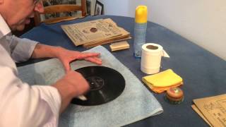 Cleaning 78 RPM Records [upl. by Nyliuqcaj781]