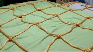 Making a Cargo Net amp Tieing Square Knots [upl. by Nasus836]