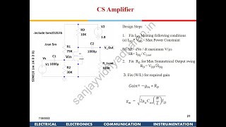 MOSFET Single Stage Amplifiers Part1 [upl. by Arreit]