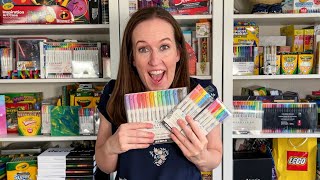 25 Mildliner Brush Markers Unboxing and Swatch Chart with 10 NEW Colors [upl. by Septima]