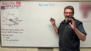 Dynamics Lesson 23  Work and Energy Example Problem [upl. by Colver]