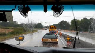 2016 IC CE 25 Cummins ISB 67L Start Up and Drive Home from School in the RAIN [upl. by Ueik393]