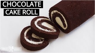 THE BEST Chocolate Cake Roll Chocolate Swiss Roll Recipe [upl. by Tadio141]