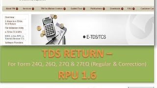 RPU TDS Return filing process [upl. by Ian]