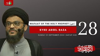 28th Night Of Safar 1446  Syed Adeel Raza  Wafaat Of The Holy Prophet SAWW  01092024 [upl. by Vins]