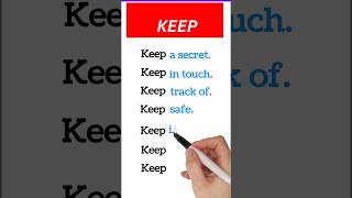 Collocations with KEEP  English Practice learnenglish esl vocabulary collocations [upl. by Ahteral385]