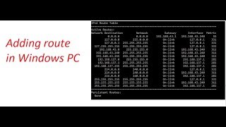 How to Add static route in Windows PC  ENGLISH [upl. by Mudenihc746]