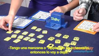 Spanish  English Zingo from ThinkFun [upl. by Deelaw]