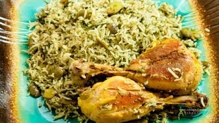 Baghali Polo ba morgh Chicken Fava beans rice [upl. by Dercy]