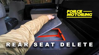 Toyota Tundra REAR Seat Delete  Design Fabricate and Install [upl. by Senga]