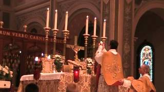 Solemn High Traditional Latin Mass at the Blessed Sacrament Cathedral May 5 2012 [upl. by Yrrem]