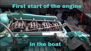 First start of the Detroit Diesel in the boat [upl. by Najtsirk715]