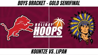 Holiday Hoops B Kountze vs Lipan  Gold Semifinal [upl. by Yltneb100]