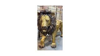 Brass Lion Statue for Home Garden Decor 4 Feet  StatueStudio [upl. by Bord]