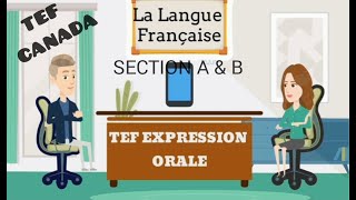 TEF Canada Expression Orale Section A amp B  2  Test devaluation de français [upl. by Ahsiatal]