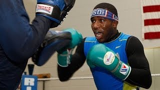 EXCLUSIVE ADRIEN BRONER Floyd Mayweather Style Mitt Workout [upl. by Akinot918]