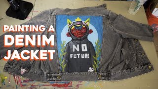 Custom Painted Denim Jacket  Ten Hundred [upl. by Ahsilek]