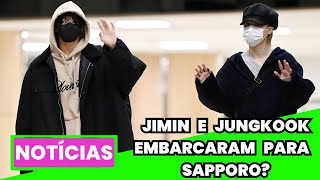 JIMIN E JUNGKOOK VIAJARAM PARA SAPPORO PARA ESQUIAR CGF NOVO [upl. by Annaira]