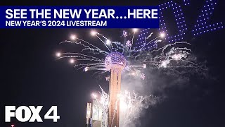 WATCH Dallas New Years Eve Fireworks and Drone Show  FOX 4 [upl. by Novaj]