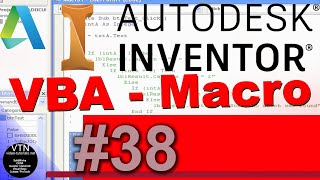 AutoDesk INVENTOR VBA 38  Edit Macro [upl. by Adrian]