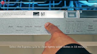 LG SIGNATURE Dishwasher  Cycles and Settings [upl. by Nolrev]