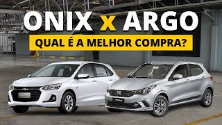 Comparativo Chevrolet Onix LT ou Fiat Argo Drive  Qual dos dois é a melhor compra [upl. by Prinz577]